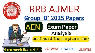 AEN 2025 Question paper Details|| Group"b"2025 question|| LDCE RRB AJMER question screenshot 3