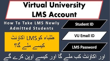How To Take Virtual University LMS Account | First Time Login at VULMS