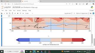 Download and plotting NCEP 3D temperature analysis data using python and cartopy on Jupyter Notebook