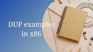 DUP operator examples - Assembly x86