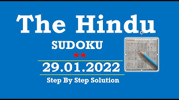How to Solve 2 Star Hindu  Sudoku Jan 29, 2022 -  Step By Step Solution
