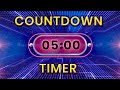 5 Minute Countdown Glass Futuristic | Countdown Timer 5 Minutes Free