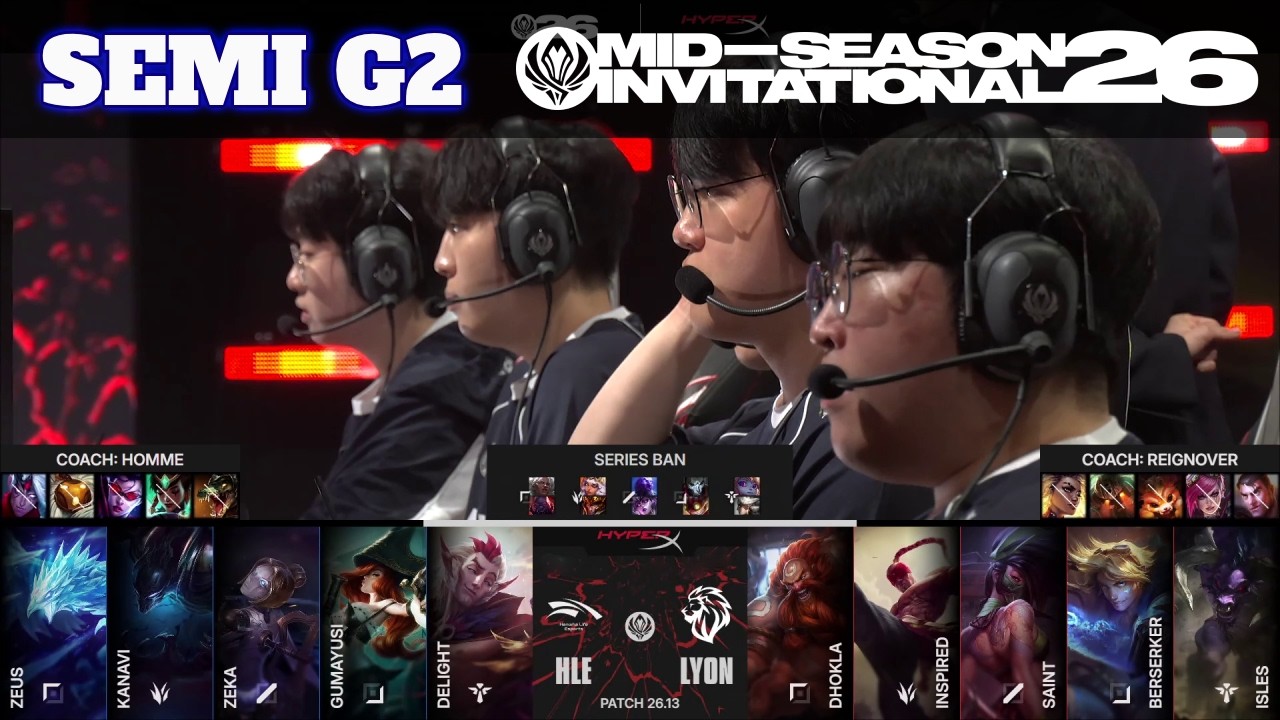 LYON vs HLE - Game 2 | Lower Final LoL MSI 2026 Main Stage | Hanwha Life vs LYON G2 full game