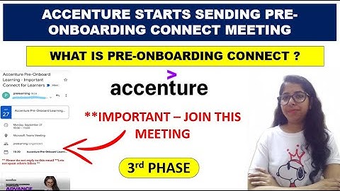 Accenture Pre Onboarding Learning Connect Meeting 3rd Phase | Accenture Latest Update