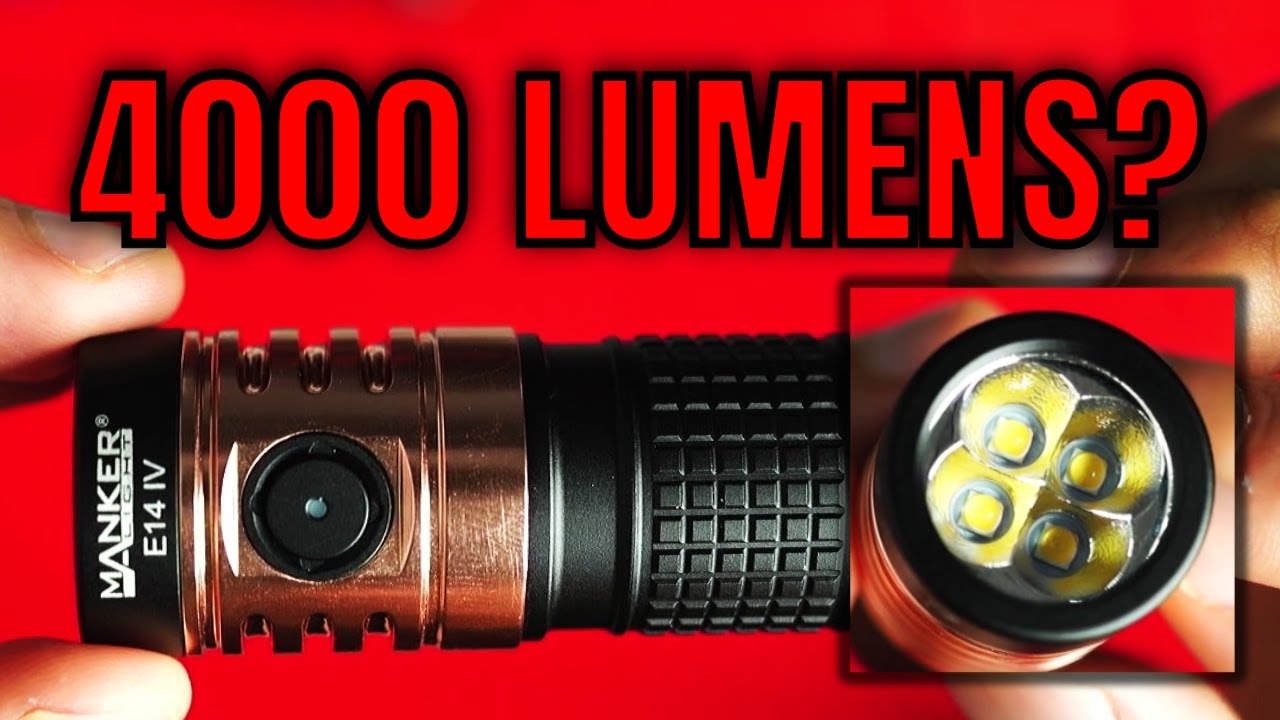 Tiny Quad-LED Monster! Manker E14 IV Review - YouTube