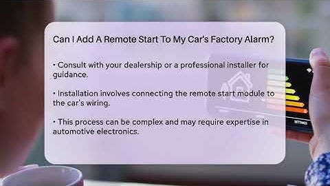 Can I Add A Remote Start To My Car