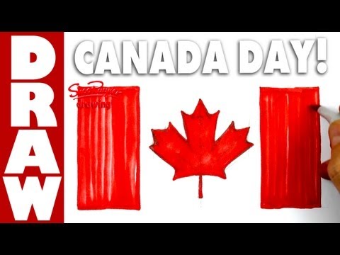 How to draw the flag of Canada for Canada Day!