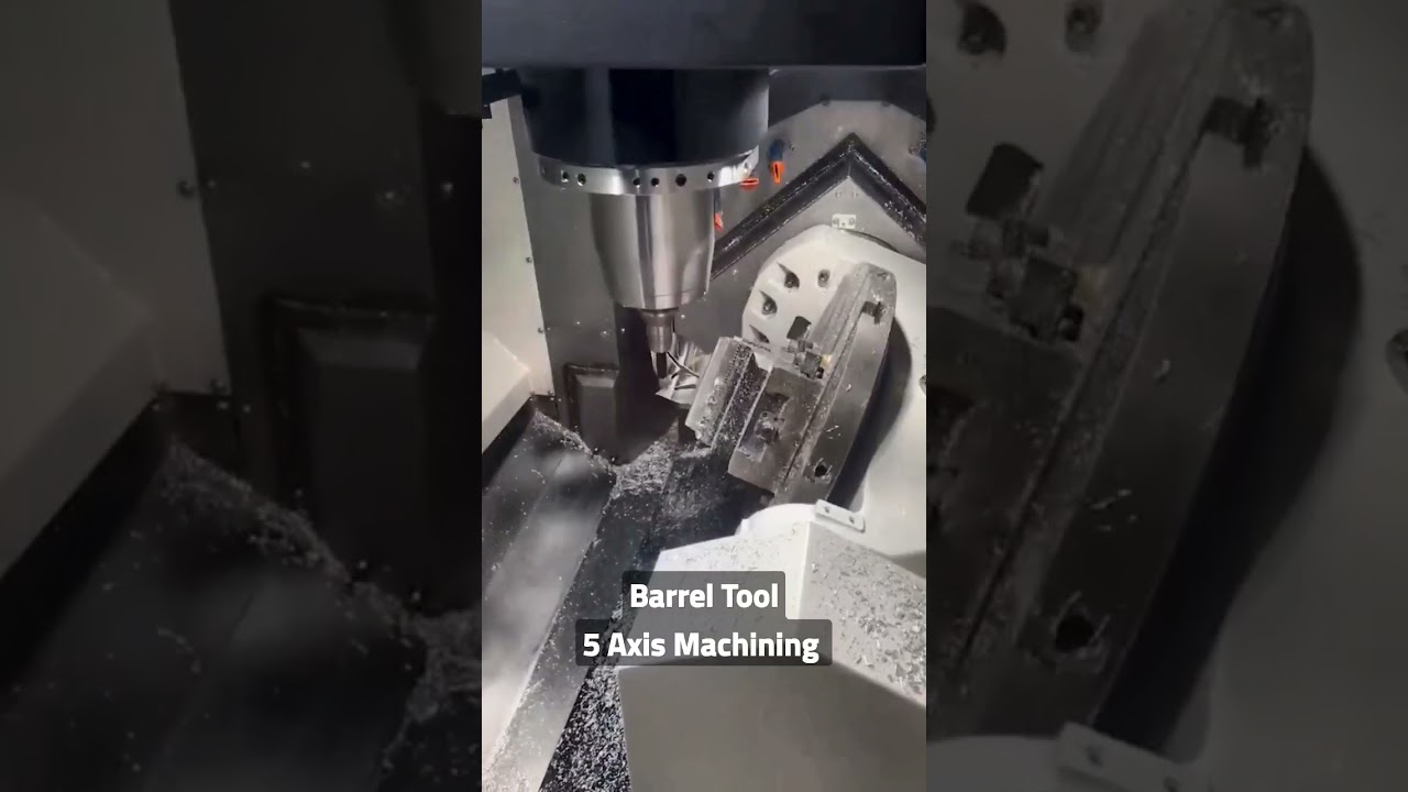 Barrel Tool 5 Axis Machining #cnc #shorts #cam #ytshorts #vmc #cad #mechanical #engineering #tech