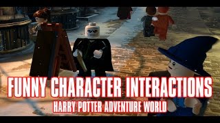 Funny Character Interactions - Harry Potter Adventure World NPC Dialogue! Lego Dimensions