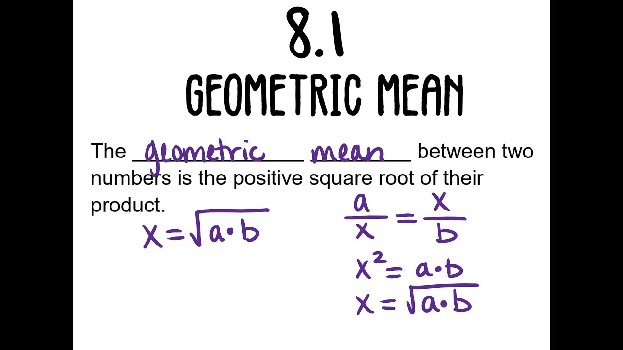 8.1 assignment geometric mean