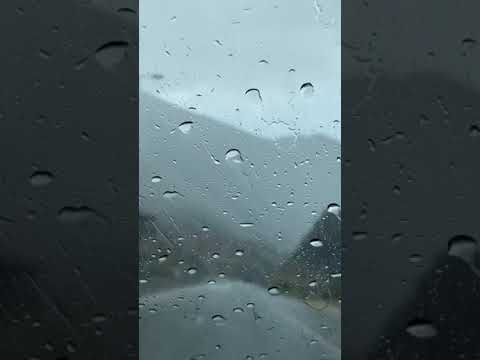 مطر في طريق نزوى على ازكي وسمائل            