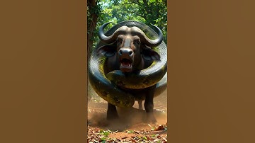 Anaconda vs Buffalo | Realistic Wild Animal Fight in Jungle #shorts  #animalfight