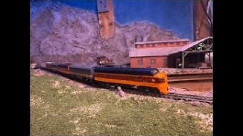 Relaxing Train Easing through the Rocky Mountains - Scale Model Railroad Layout