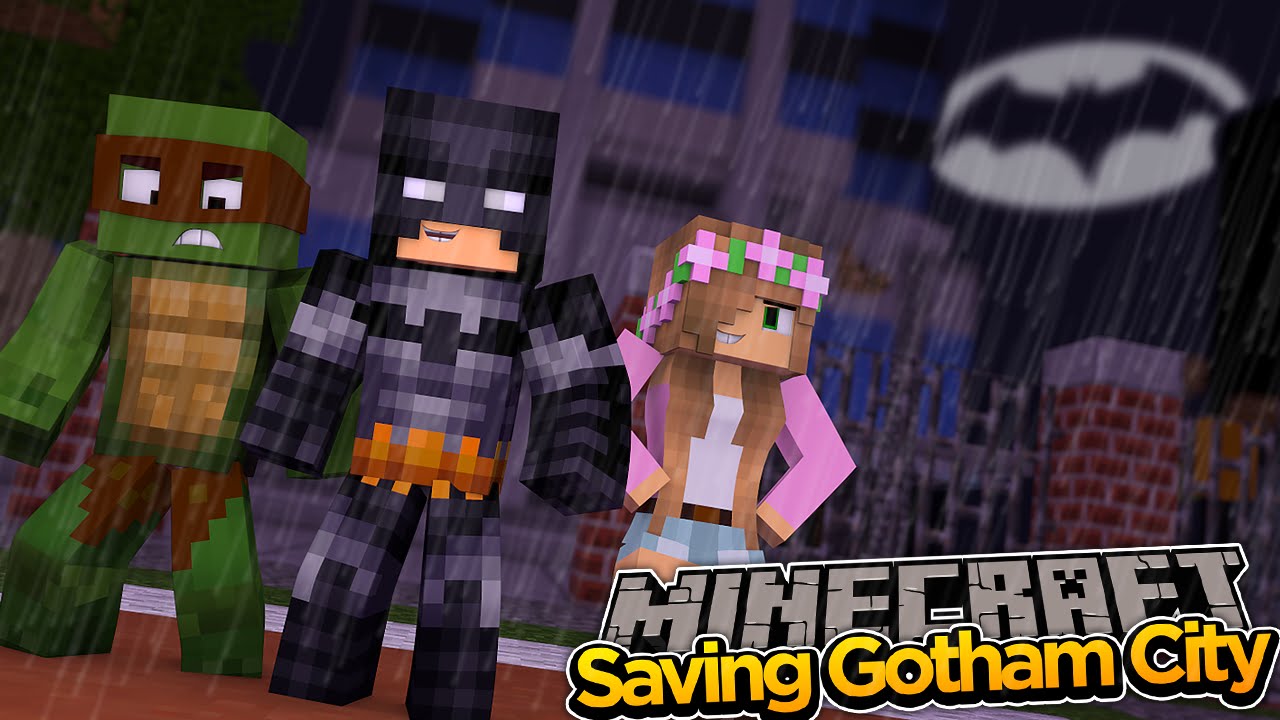 TINYTURTLE, LITTLE CARLY & CAP FIGHT THE JOKER! - Minecraft Adventure