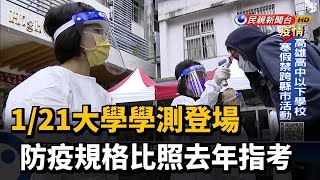 1/21大學學測登場 防疫規格比照去年指考-民視新聞