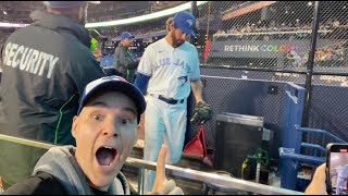 SO CLOSE to the players! Checking out the new renovations at Rogers Centre