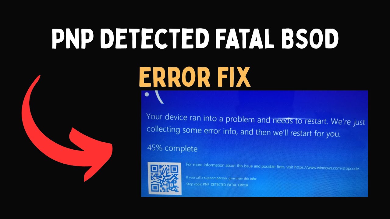 Исправление фатальной ошибки BSOD PnP Detected