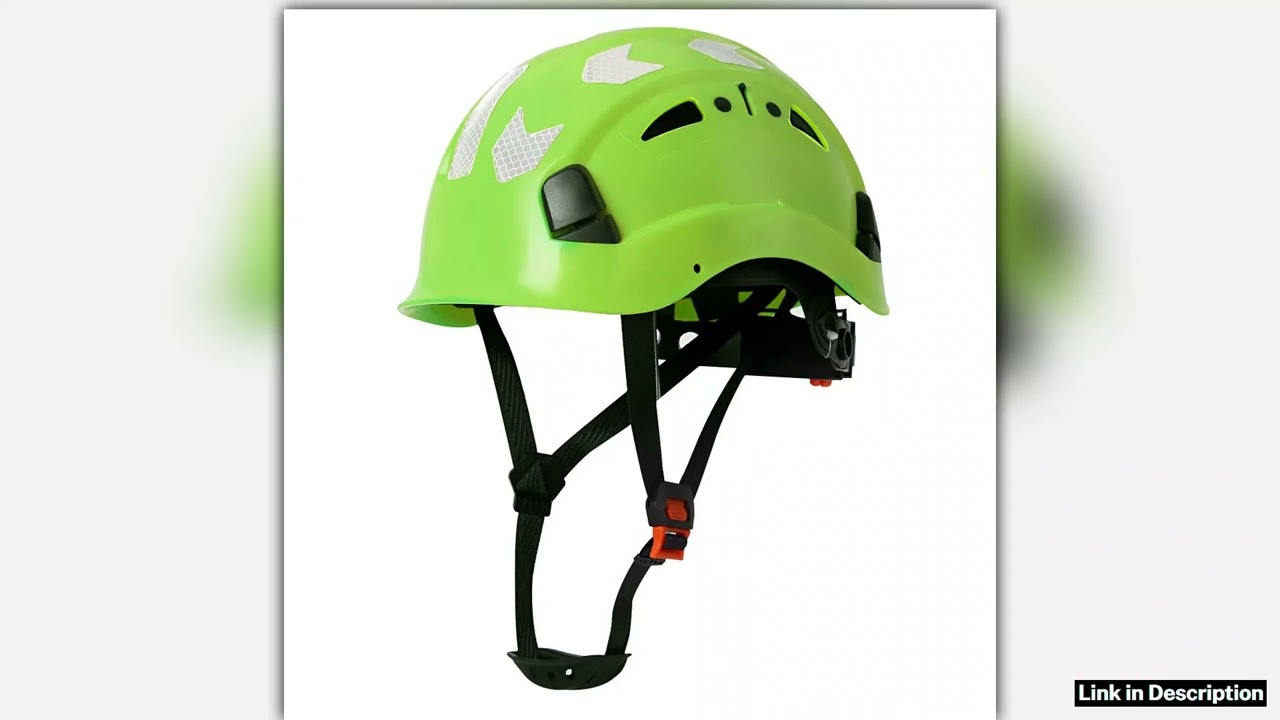 CE Construction Safety Helmet w Reflective Stickers Large Holes Breathable Work Hat Climbing Rescue