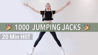 1000 JUMPING JACKS CHALLENGE   20 Min HIIT Workout / 1000 Hampelmann Challenge