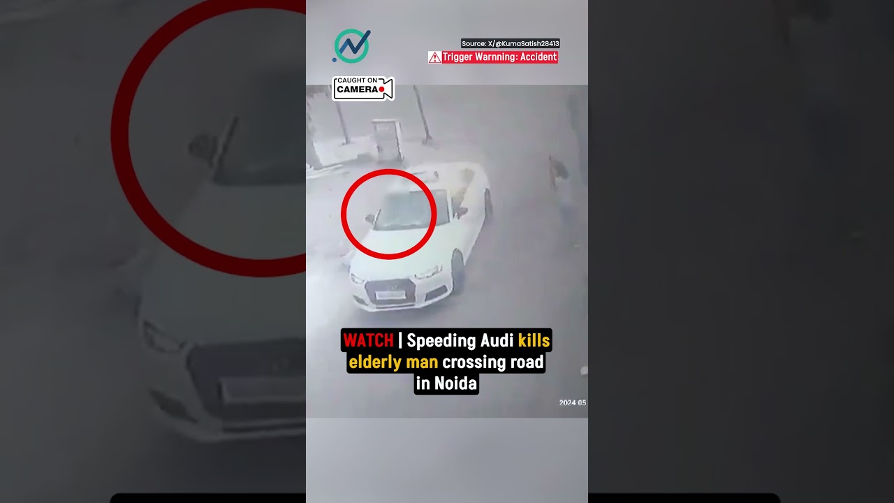 WATCH | Speeding Audi kills elderly man crossing road in Noida