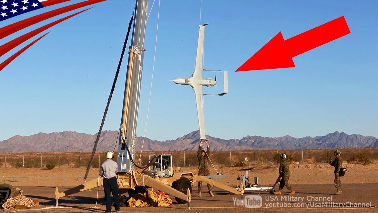 Recovery by Hooking on Cable - RQ-21 Blackjack UAV - YouTube