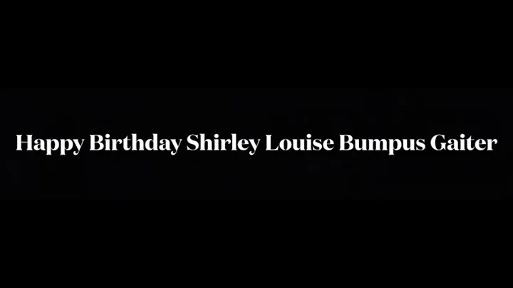 Happy Birthday Shirley Louise Bumpus Gaiter #happy...