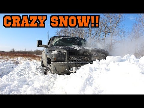 4X4 IN SNOW WITH LIFTED TRUCKS! (GOT STUCK, BLOWN RAD) - YouTube