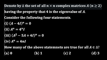 characteristic polynomial tifr 2018 linear algebra eigen values