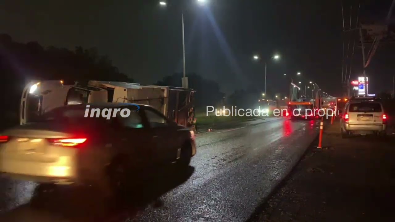 Vuelca recolector de basura en el Norponiente