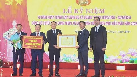 Xã Quảng Trung kỷ niệm 70 năm thành lập Đảng bộ và công bố QĐ công nhận xã đạt chuẩn NTM kiểu mẫu