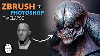 ZBrush to Photoshop Timelapse - Demon Concept