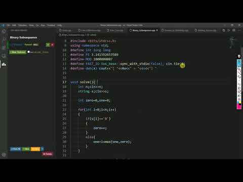Binary Subsequence | Codechef January Lunch Time 2021 | Hindi | C++