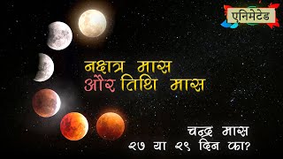 Sidereal vs Synodic Month in Hindi | साइडेरियल (नक्षत्र) और साइनोडिक (तिथि ) चन्द्र महिने क्या है |