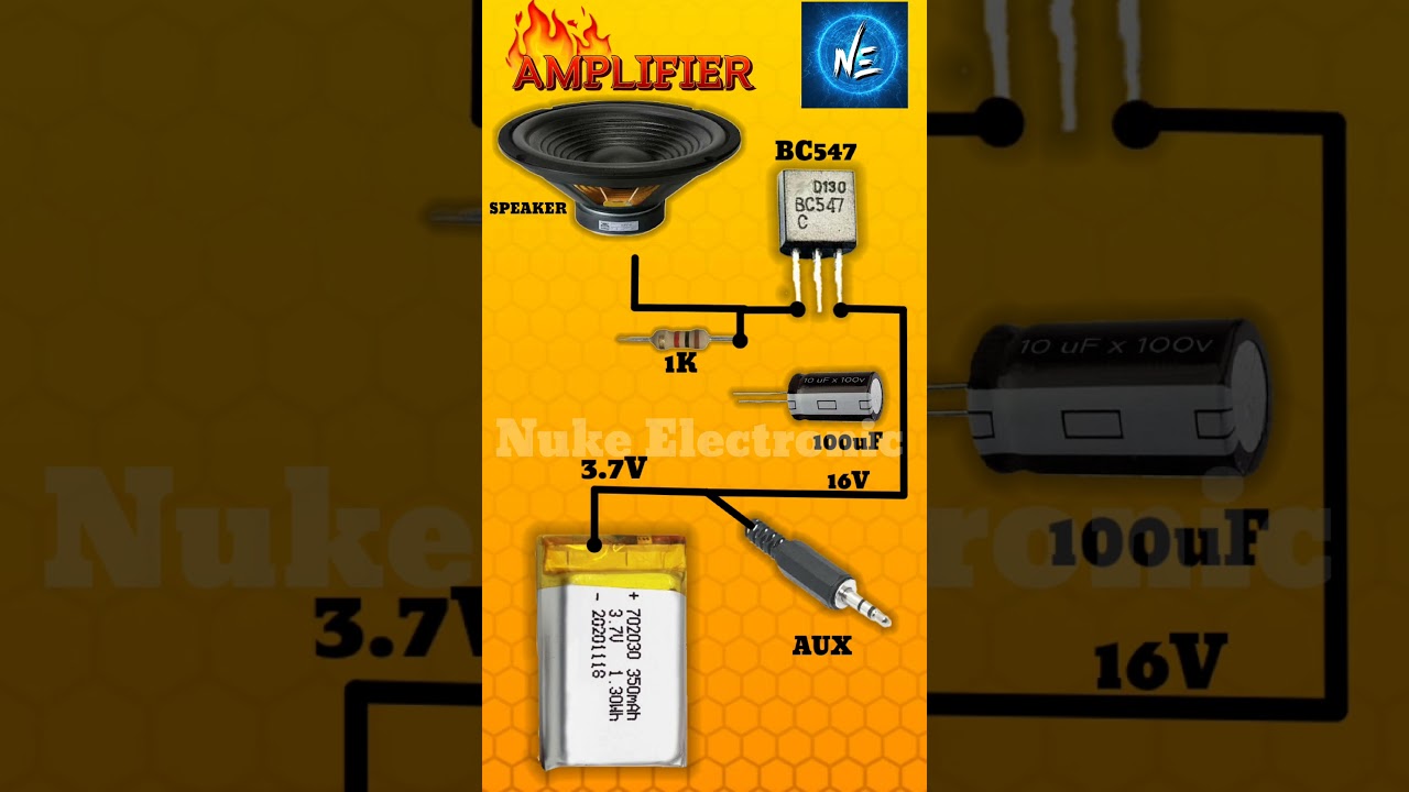 DIY Magic Build Your Own Amplifier with JUST 1 Transistor  Simple 1-Transistor Amplifier Using BC547