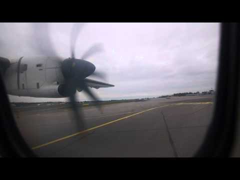[POWER BACK] Flybe Nordic ATR72-500 Powerback+taxi at at Helsinki Airport (HEL/EFHK)