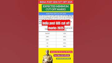 GDS Cut Off 2025 | GDS State Wise Cut Off2025 | GDS Result 2025 | GDS Merit List2025 | GDS Cut Off