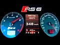 Audi RS6 Acceleration 0-340 Autobahn top speed  Onboard V10 Sound RS6 R C6 A6