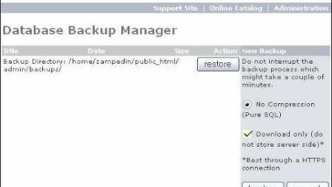 osCommerce database backup tutorial