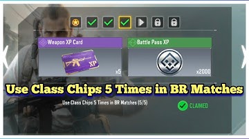 Call Of Duty Mobile Use Class Chips 5 Times in BR Matches Task Complete