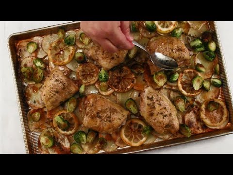 One-Pan Roasted Chicken and Brussels Sprouts