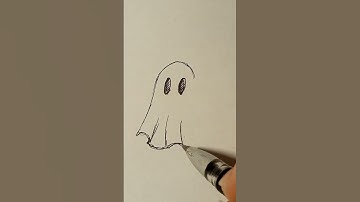 HOW TO DRAW A GHOST 👻 #illustration #art #drawing