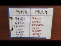 The difference between math and meth