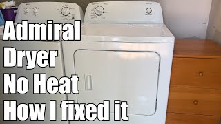 No Heat from Dryer (Admiral, Amana, Element, Kenmore)