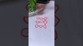 3×3 Dot kolam rangoli designs made by paint Wale hath #kolamdesigns #freehandrangolis #muggulu