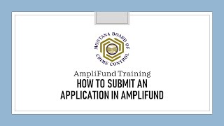 How to Submit an Application in AmpliFund
