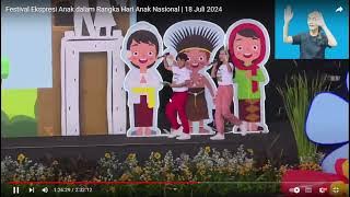 Penghargaan  Festival Hari Anak Nasional , Ancol - Jakarta 18 Juli 2024 -