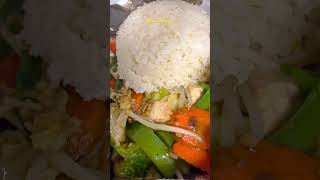 Satisfying opening container sounds with mixed vegetables and rice! #mixedvegetable #asmr  #shorts