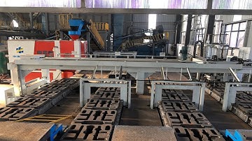 foundry metal sand casting process use flaskless molding machine with handing line