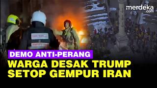 Demo Antiperang Di New York Protes Donald Trump Desak As Setop Serangan Ke Iran