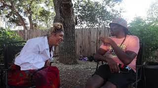 Backyard Chat with Wife